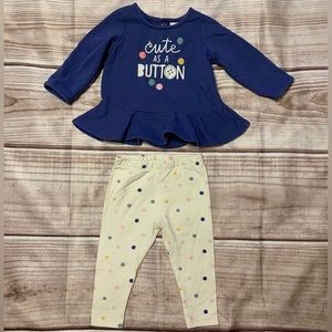 Cat & Jack Sweatshirt and Leggings 3-6m